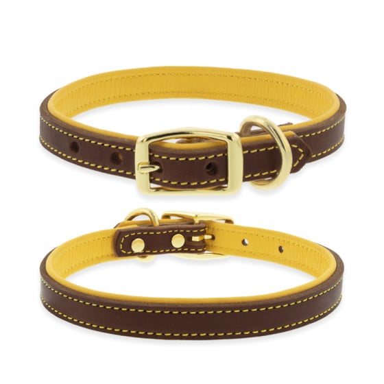 Leather Dog Collar in the Deer Ridge Collection by Weaver® Seen here in ¾” wide 