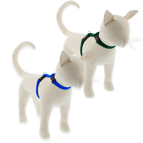 H-Style cat harness in assorted LupinePet Basic Solid Colors. Available in multiple sizes.