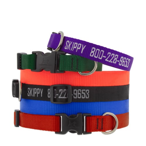 Dog Collars Basic Solid Colors some with optional custom embroidery