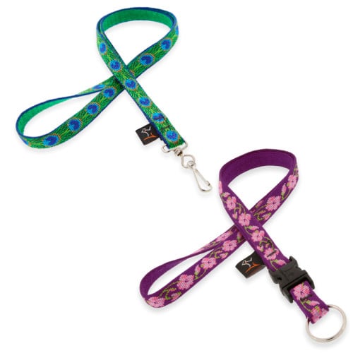 Lanyards in Badge-Snap style and Buckle style in LupinePet Original Designs.
